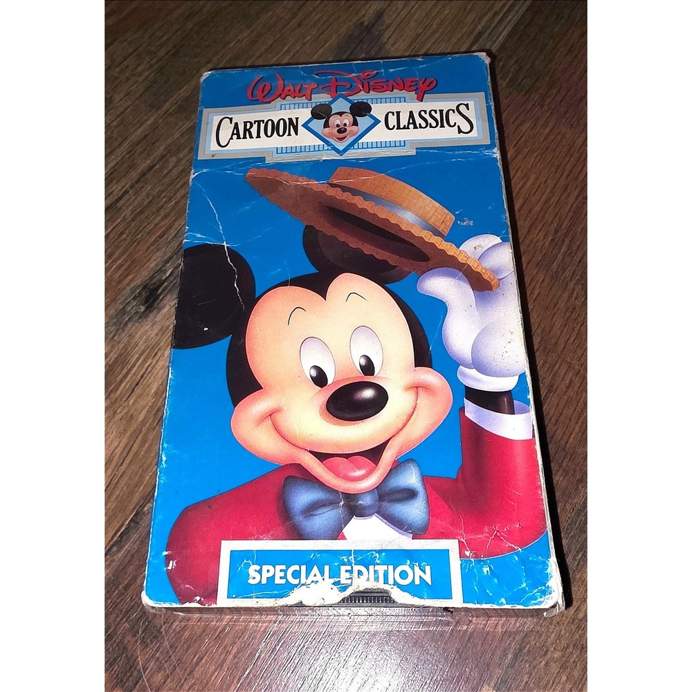 Walt Disney Cartoon Classics Special Edition VHS Mickey Mouse Stock 652 Vintage